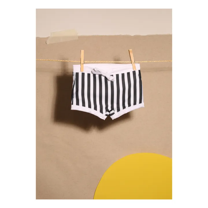 Juillet Juillet Boxer de Bain Anti-UV Gouverneur Rayé | Noir
