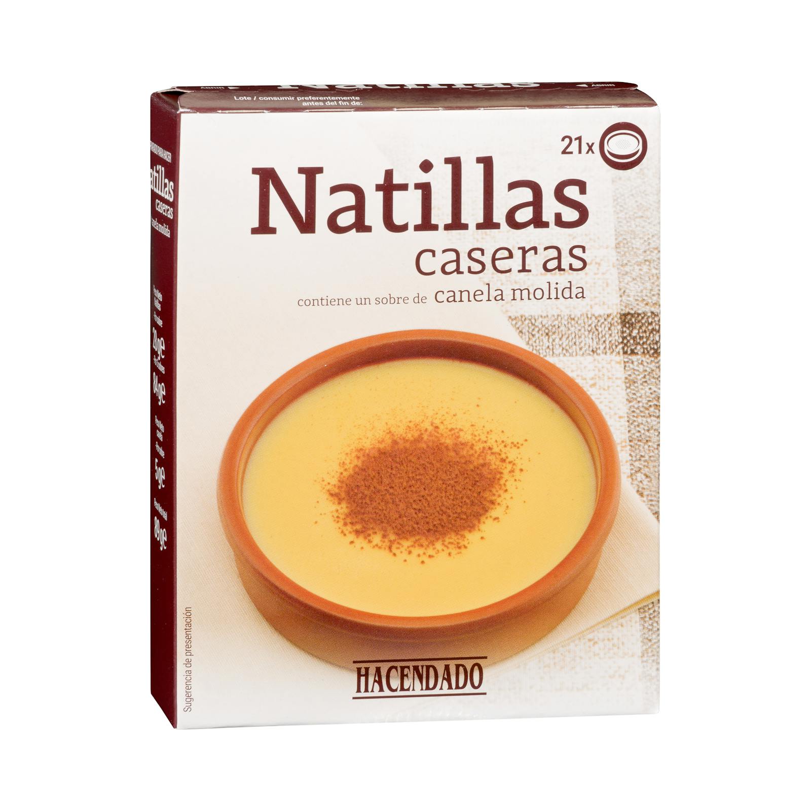 Préparation de poudre de crème pâtissière Hacendado