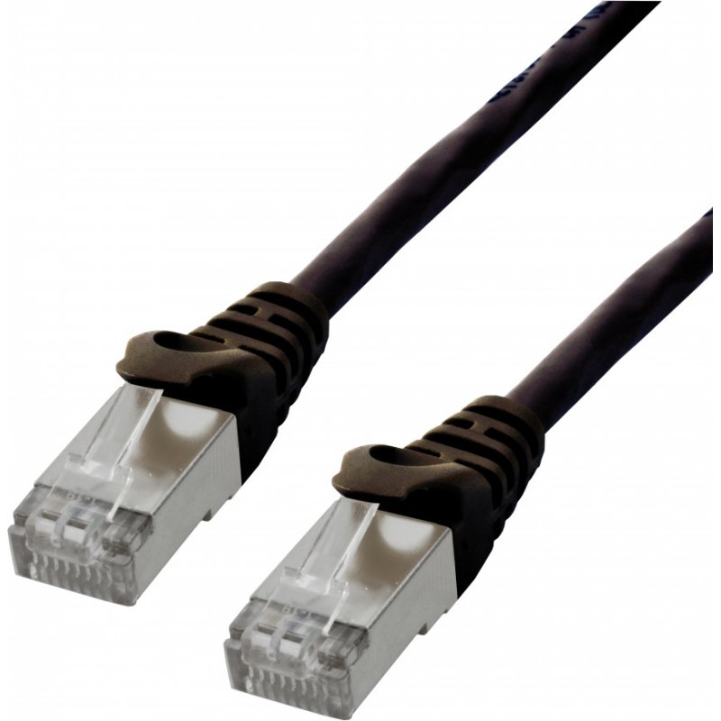 MCL FTP6-0.3M/N câble de réseau Noir 0,3 m Cat6 F/UTP (FTP)