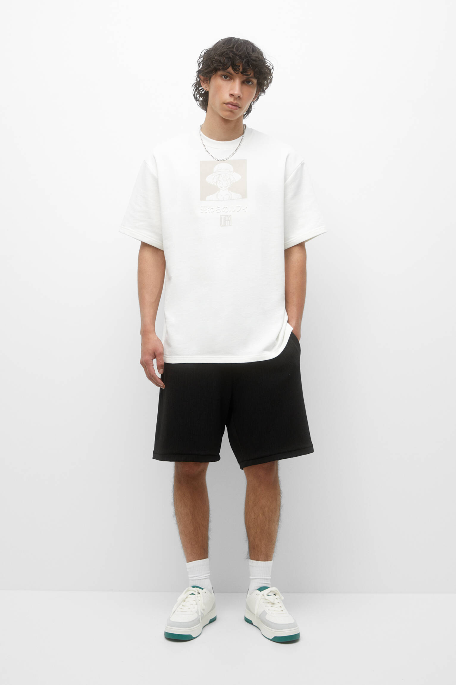 CAMISETA DE LÃ BRANCA LUFFY - OFF WHITE