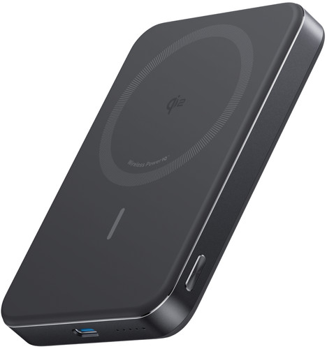 Anker MagGo Slim Draadloze Powerbank met MagSafe en Qi2 10.000 mAh met Snelladen Zwart