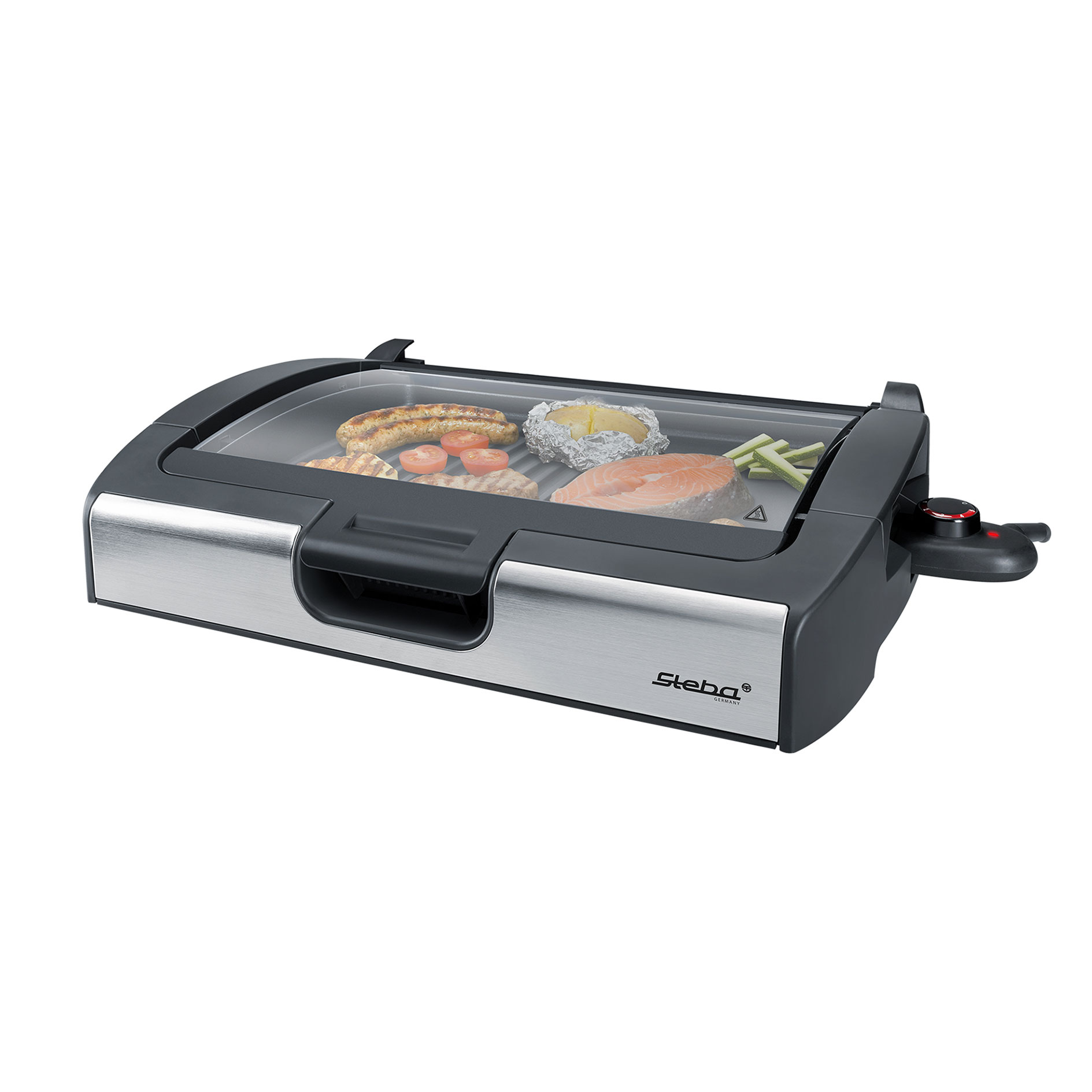 STEBA BBQ-Tischgrill VG 200 - Edelstahl-schwarz - 2200 Watt