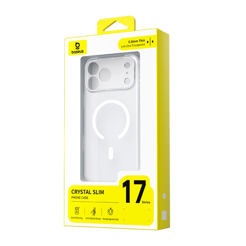 iPhone 17 MagSafe Crystal Hardcase Hülle mit Kameraschutz - Transparent
