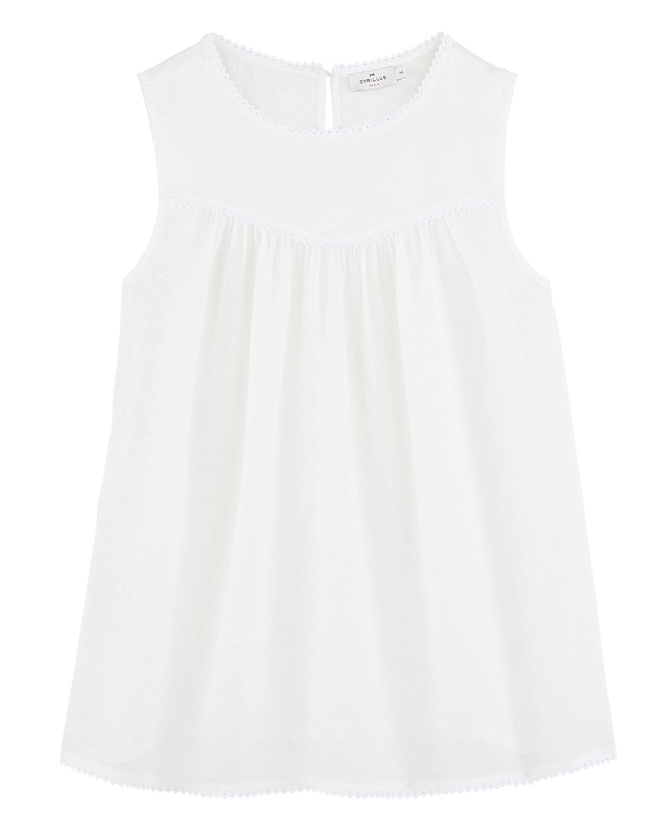 Cyrillus Top Façonné blanc