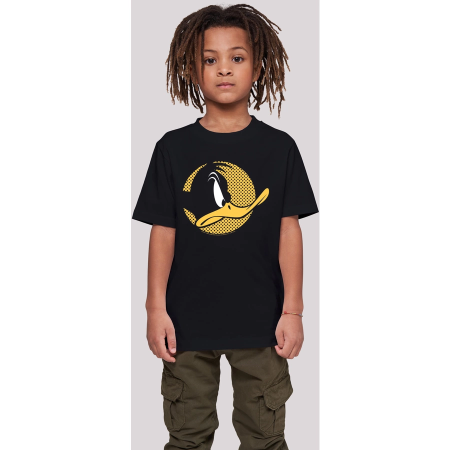 F4NT4STIC T-Shirt Looney Tunes Daffy Duck Dotted Cartoon Logo schwarz