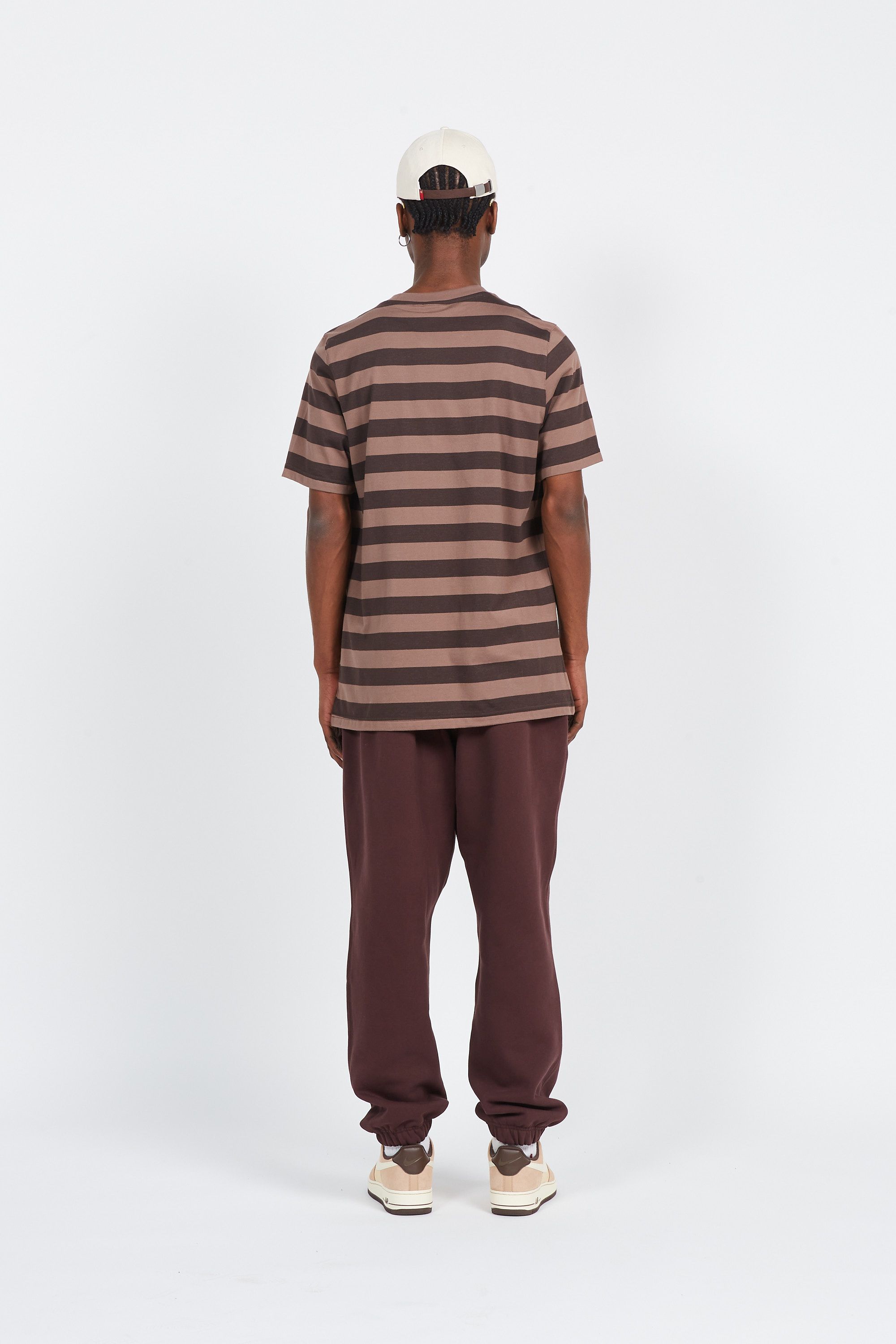 ADIDAS T-shirt  STRIPED Marron