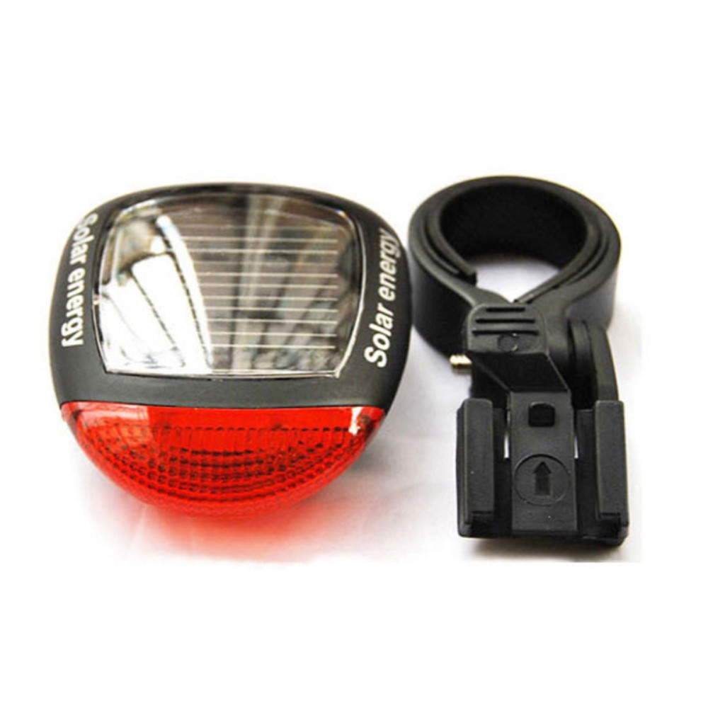 Solar Velo Fahrrad Rücklicht LED Warnlicht Rot (Spritzwasserfest) - Schwarz