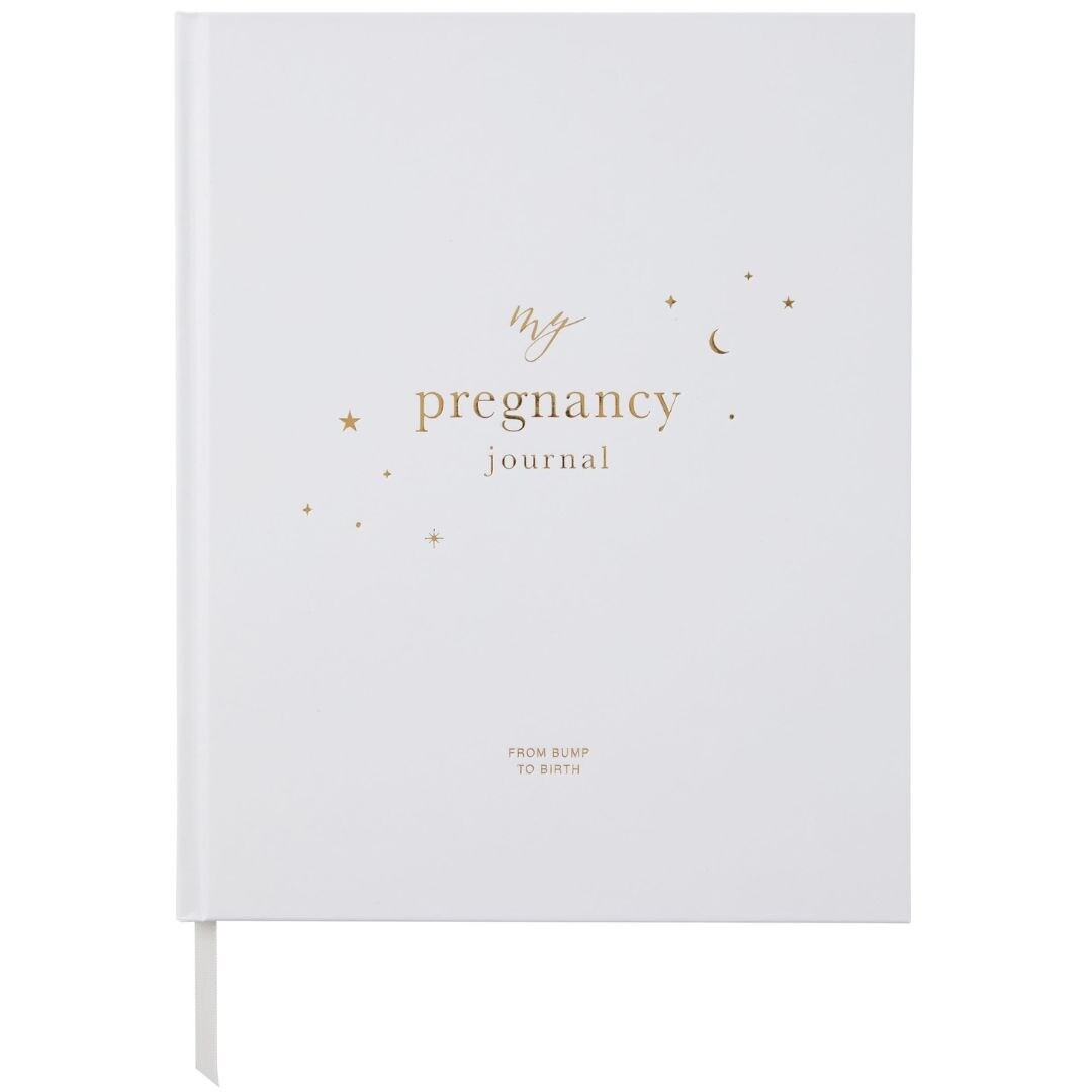 Blush and gold my pregnancy journal - white
