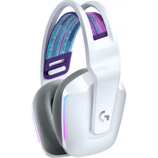 Logitech G733 Headset Gaming Wireless Lightspeed RGB Branco - 981-000883