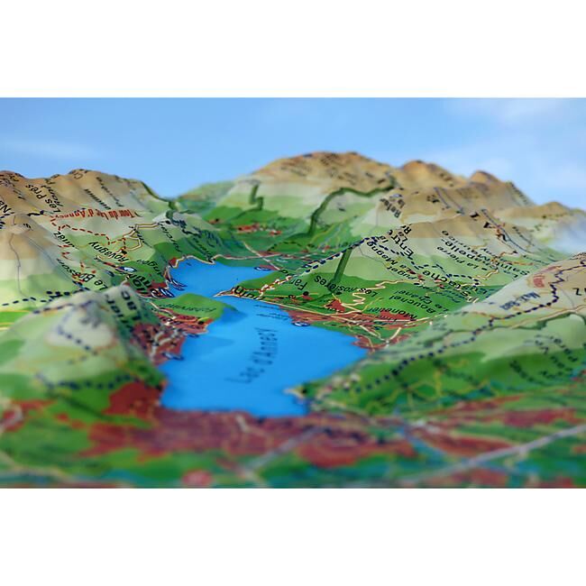 3D MAP - RELIEF LAC D ANNECY 19.5CM X 29.5CM
