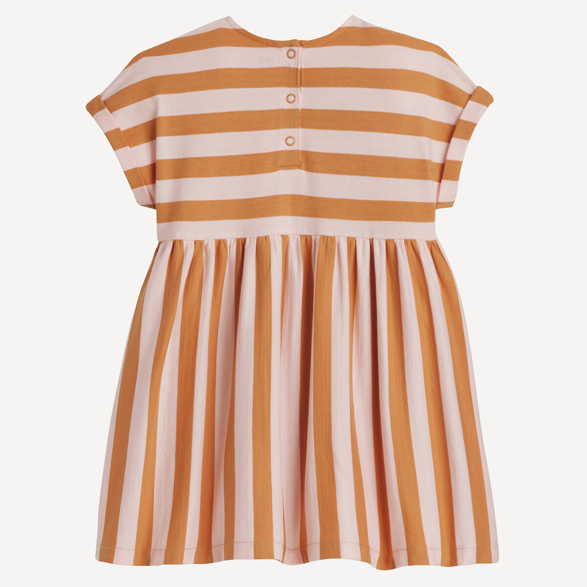 COLEÇÃO LA REDOUTE<br>Vestido listrado com mangas curtas