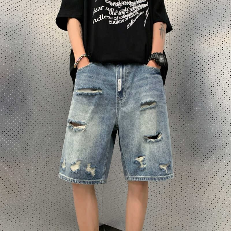 Bay Go Mall - Mid Rise Distressed Washed Denim Shorts