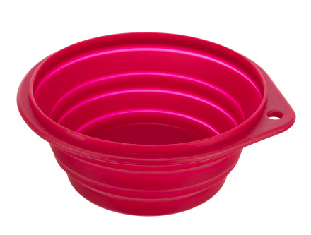 Alimentador portátil Trixie, de silicone, 0,25 l, ø11 cm, para cães.