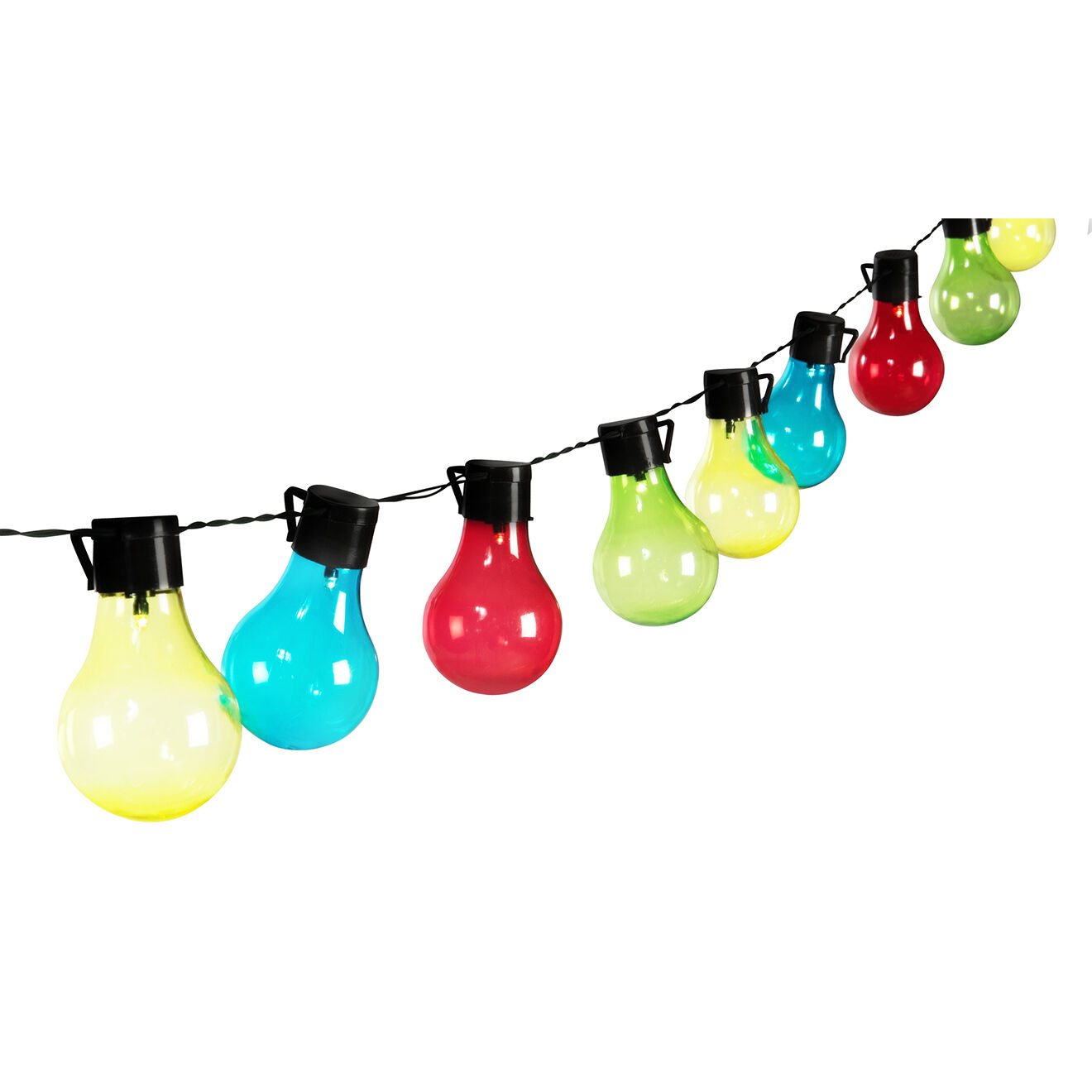 Pratik Garden Guirlande lampe solaire guinguette 20 LED multicolore - 200 cm