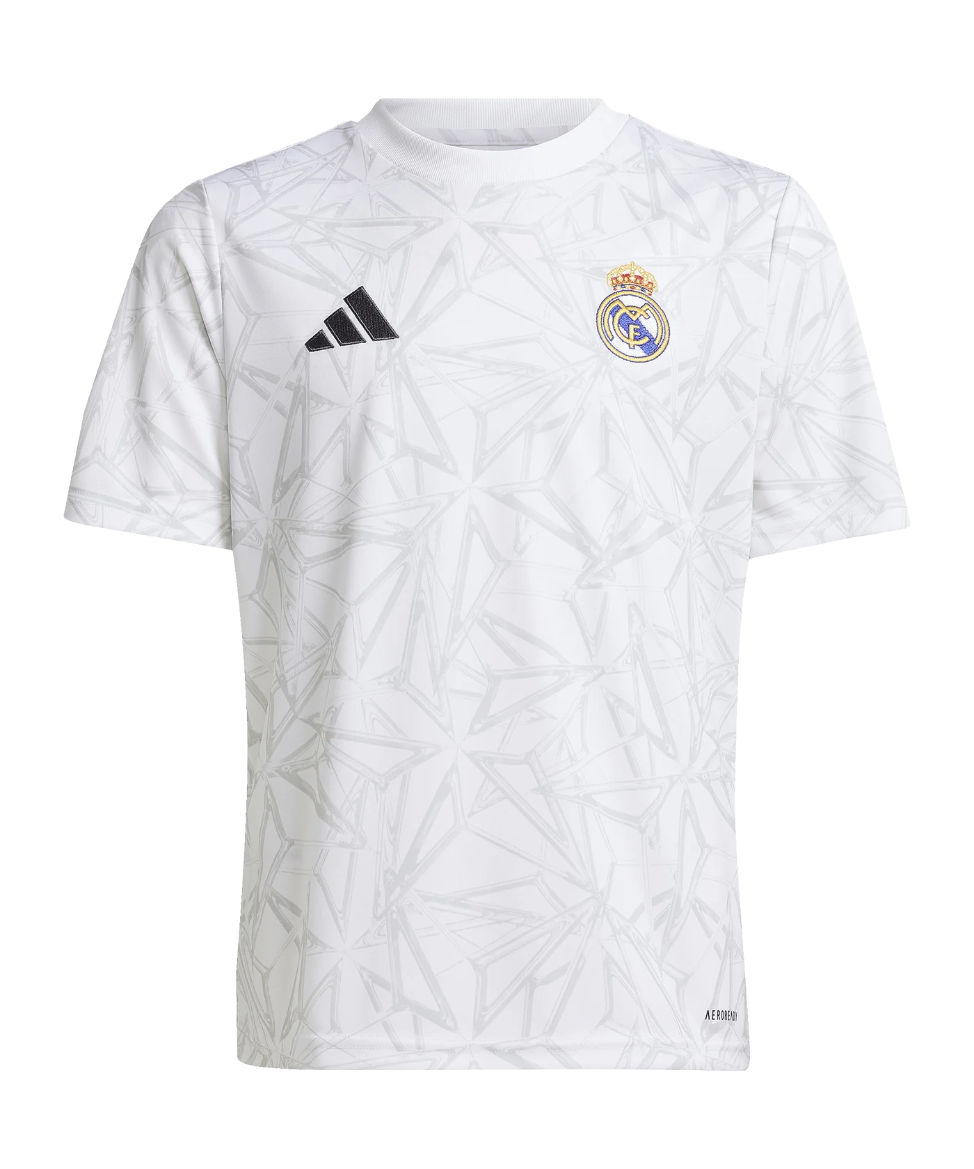 adidas Real Madrid Prematch Shirt 2024/2025 Kids Weiss