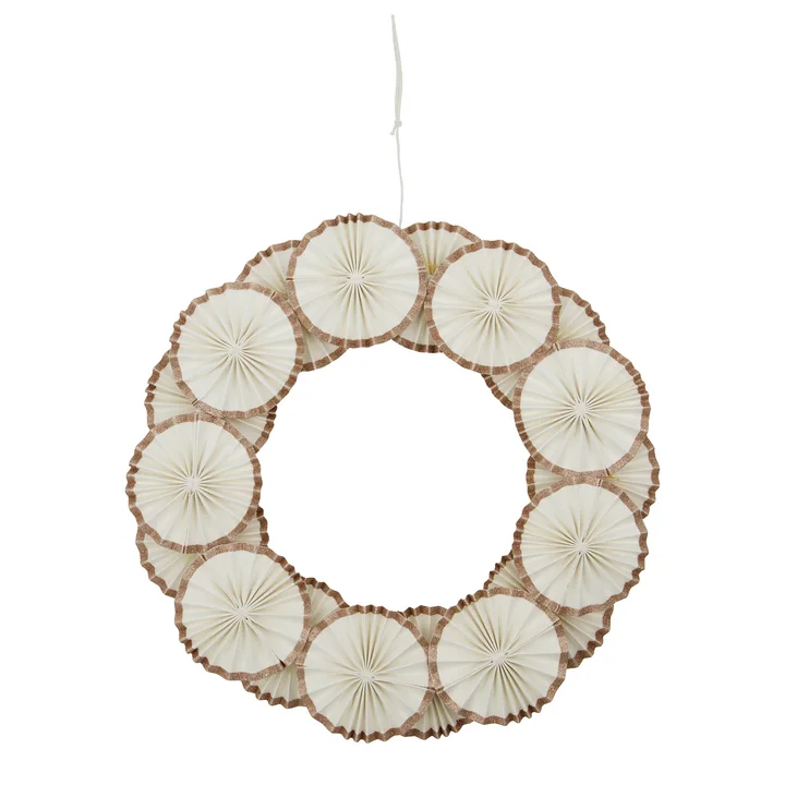 House Doctor - Rosette Kranz, Ø 34 cm, off-white