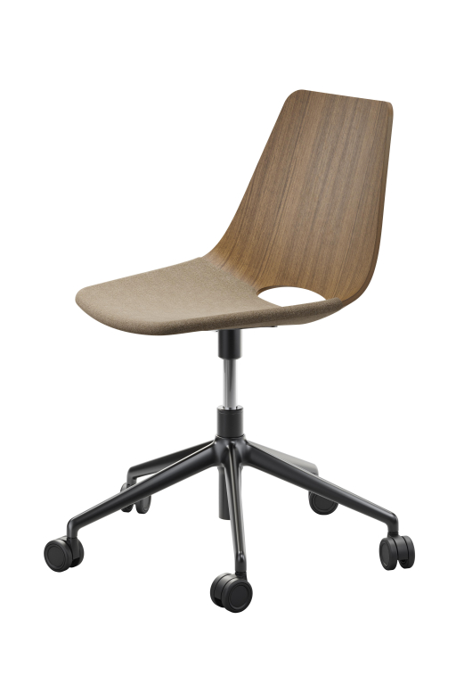 Thonet S661 SPVDR bureaustoel walnoot Main Line Flax 23