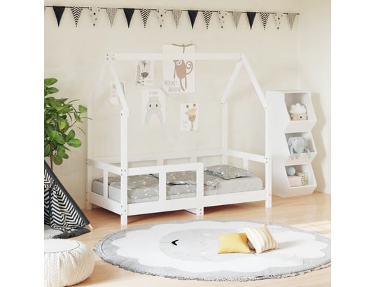 VIDAXL - Lit enfant Cadre de lit pour enfant blanc 70x140 cm bois de pin massif