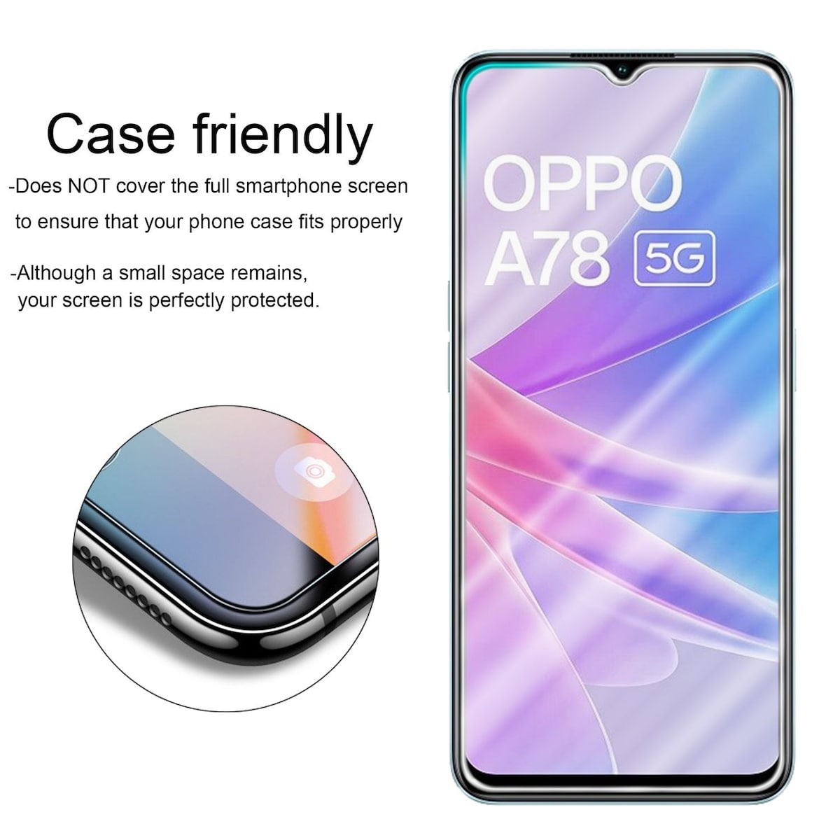 OPPO A78 5G Skjermbeskytter Skärmskydd