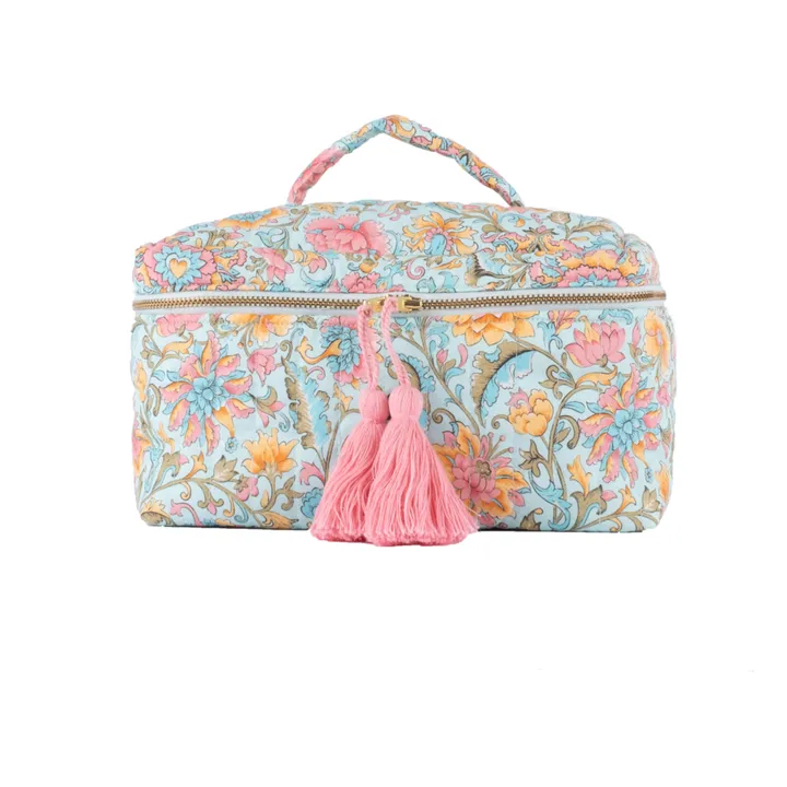 Louise Misha Trousse de toilette Laety en coton bio | Vert d'eau