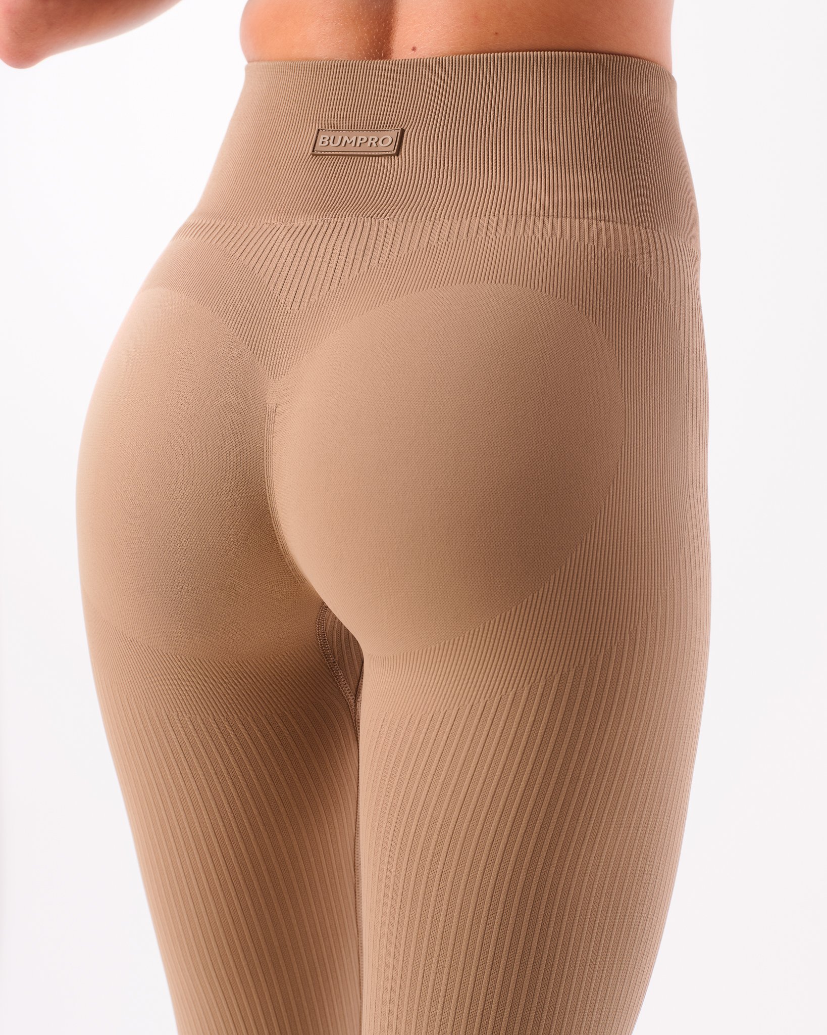 Bumpro Perfect Wide Rib Scrunch Tights Beige Dune