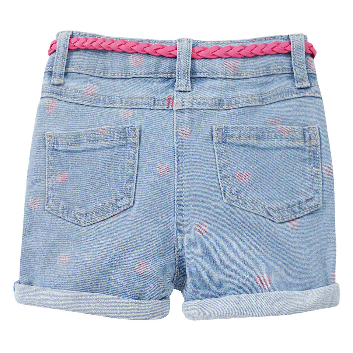 Jonas Nielsen Mädchen Jeansshorts mit Gürtel hellblau