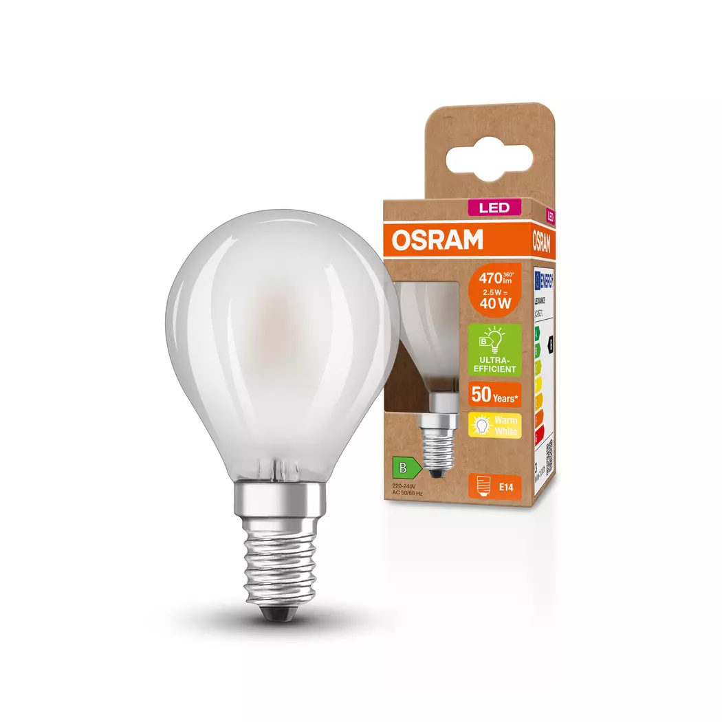 LED-Tropfen E14/2,5 Watt/Energie B