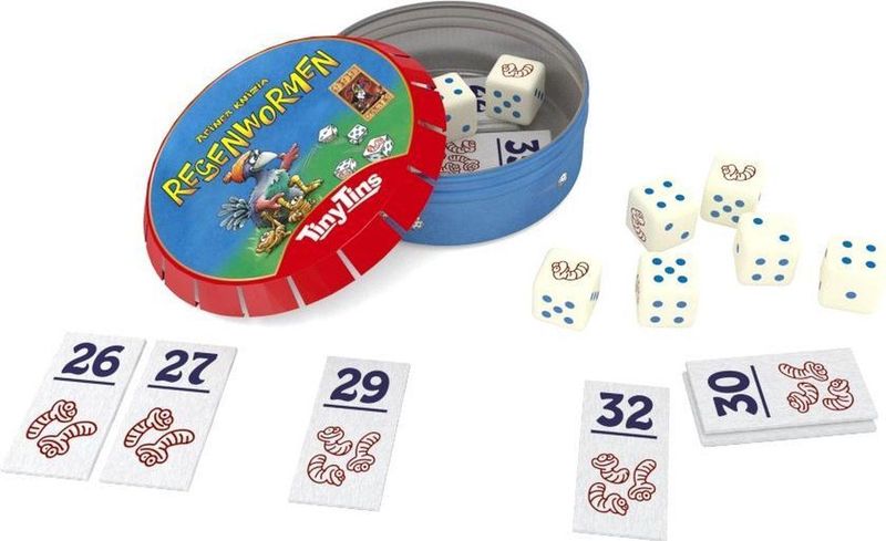 999 Games - Tiny Tins - Dobbelspel - Regenwormen - Reisspel - Familie