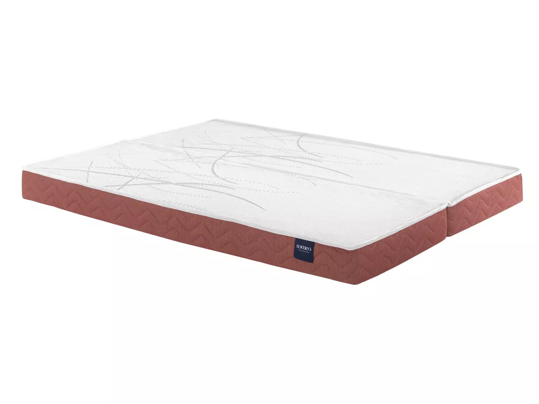 Matelas clic-clac 100% latex Crépuscule 400 - SOMEO 60+60x190