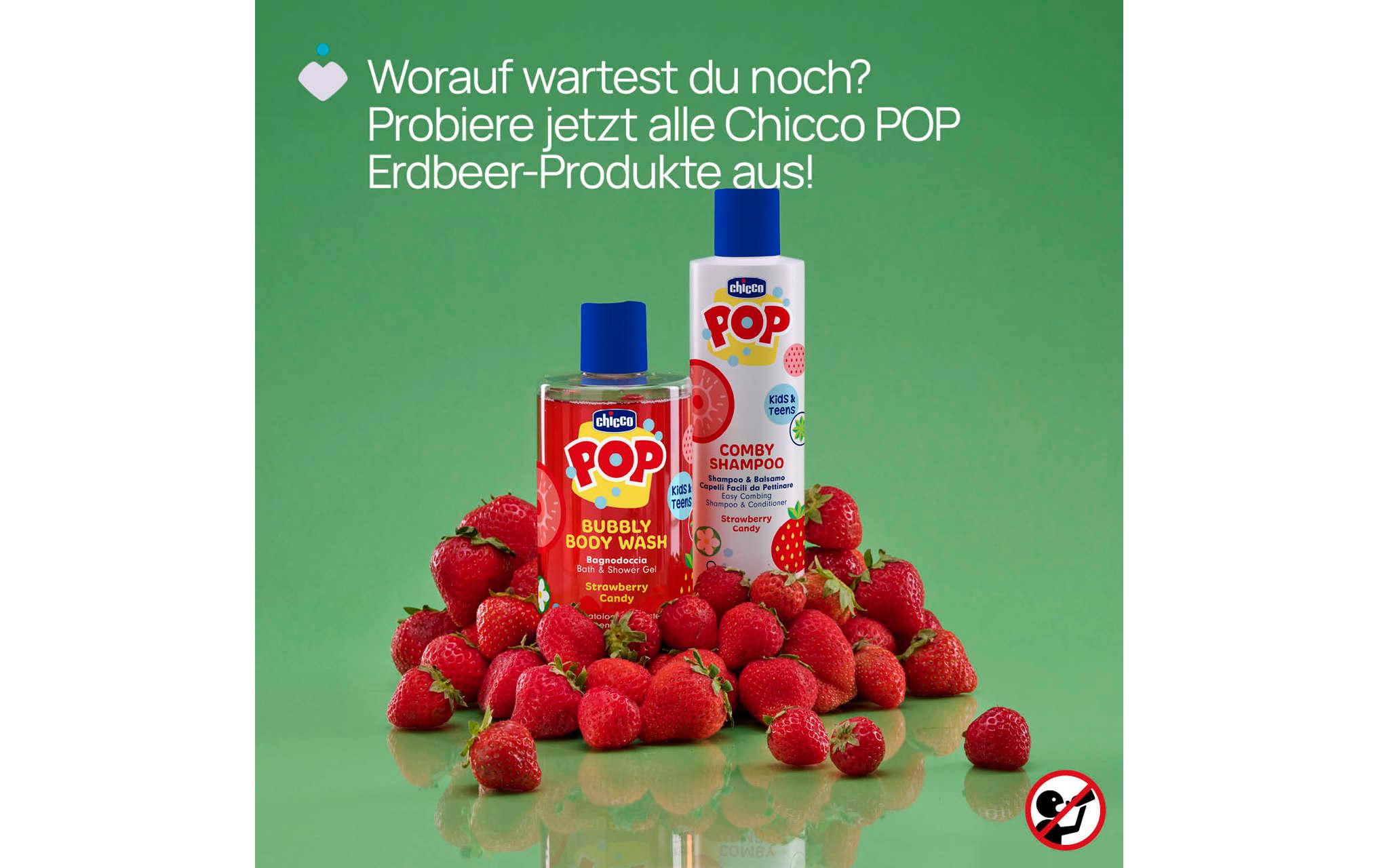 Bubbly Erdbeere 300 mlErfrischendes und reinigendes Duschgel mit Erdbeerduft für Kinder und Jugendliche, vegane Formel mit Erdbeerextrakt