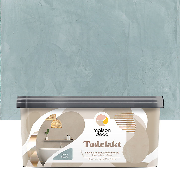 Enduit décoratif Maison Déco Tadelakt bleu aigue marine 5L