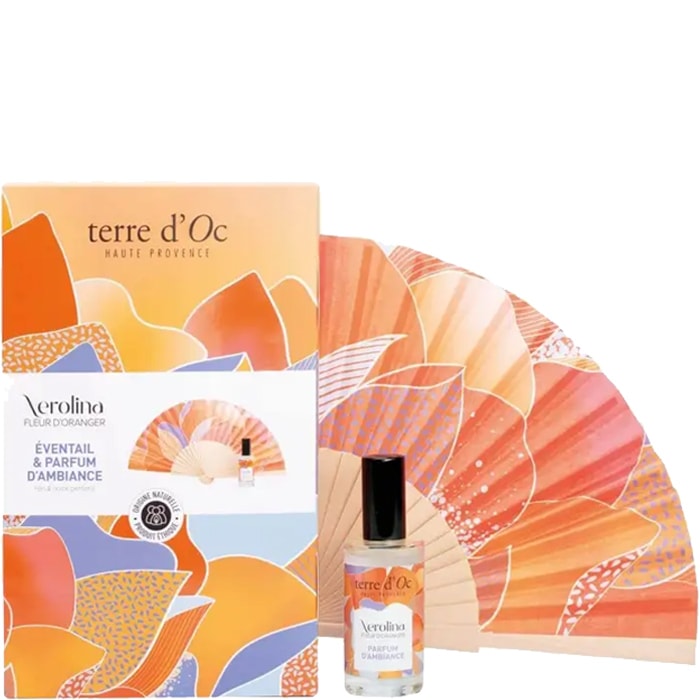 Coffret éventail à parfumer & parfum d'ambiance - Fleur d'oranger - 50 ml