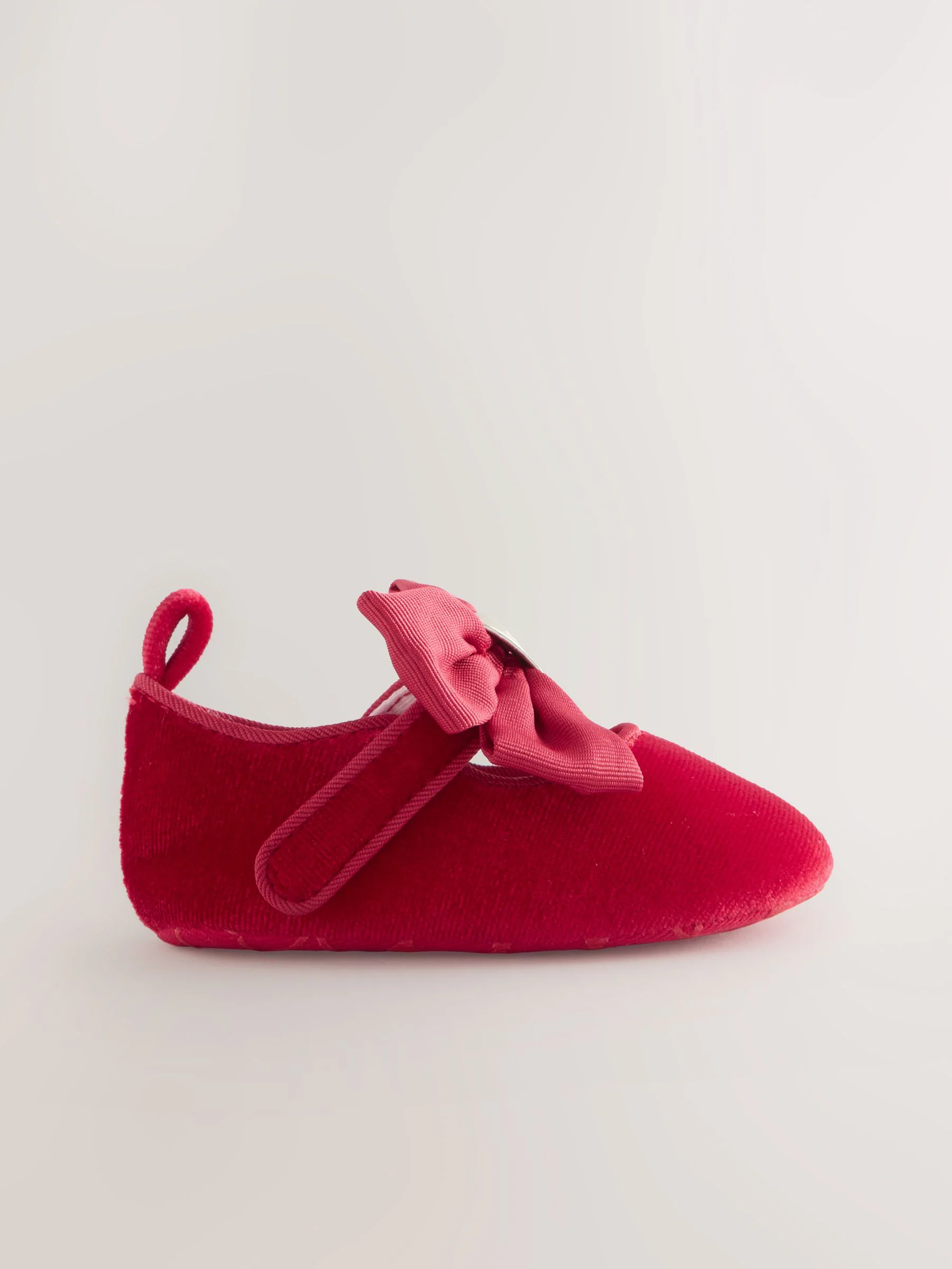 Rood - Baker by Ted Baker babyslofjes met strik voor meisjes