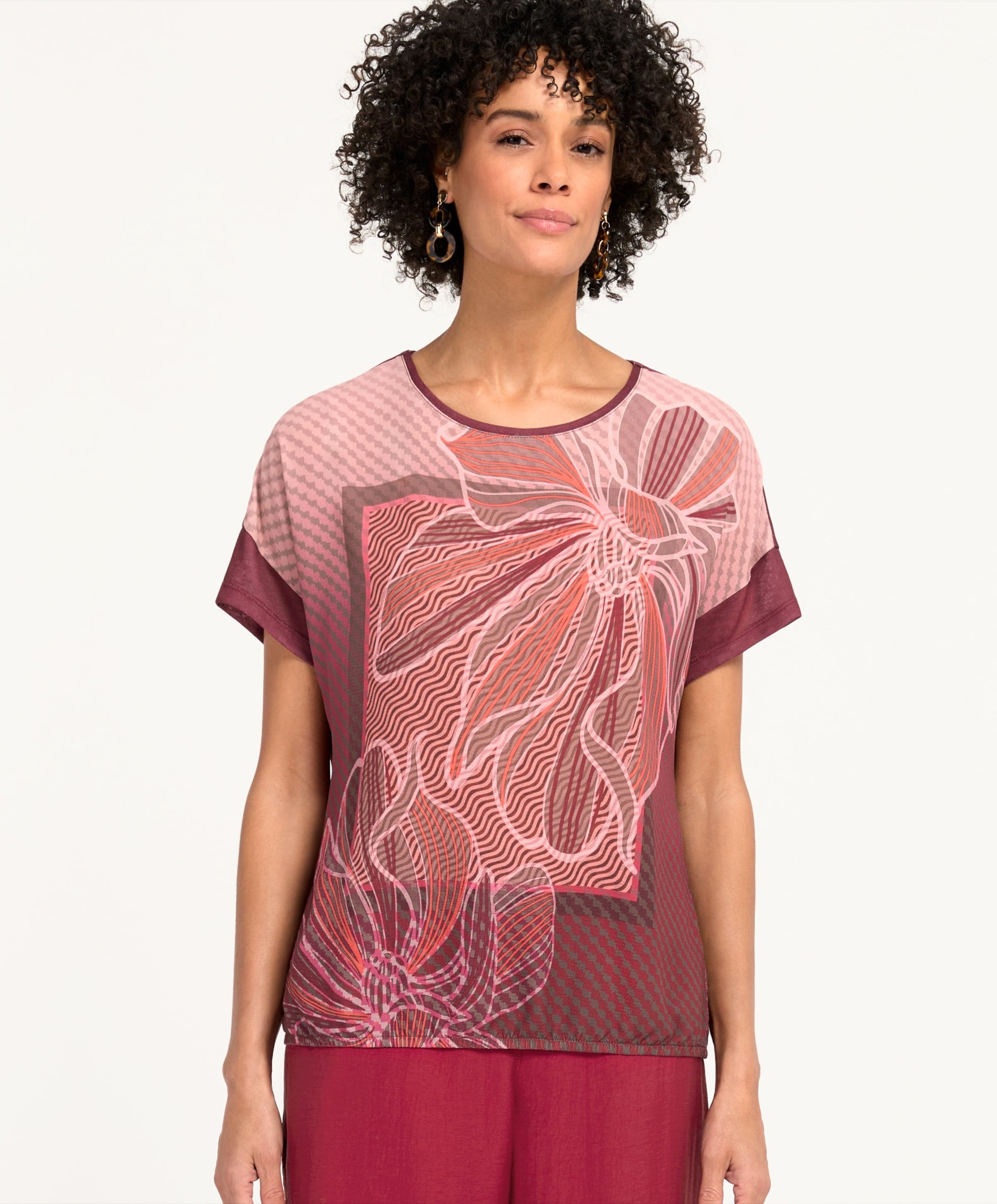 Bianca Dames T-shirt bordeaux