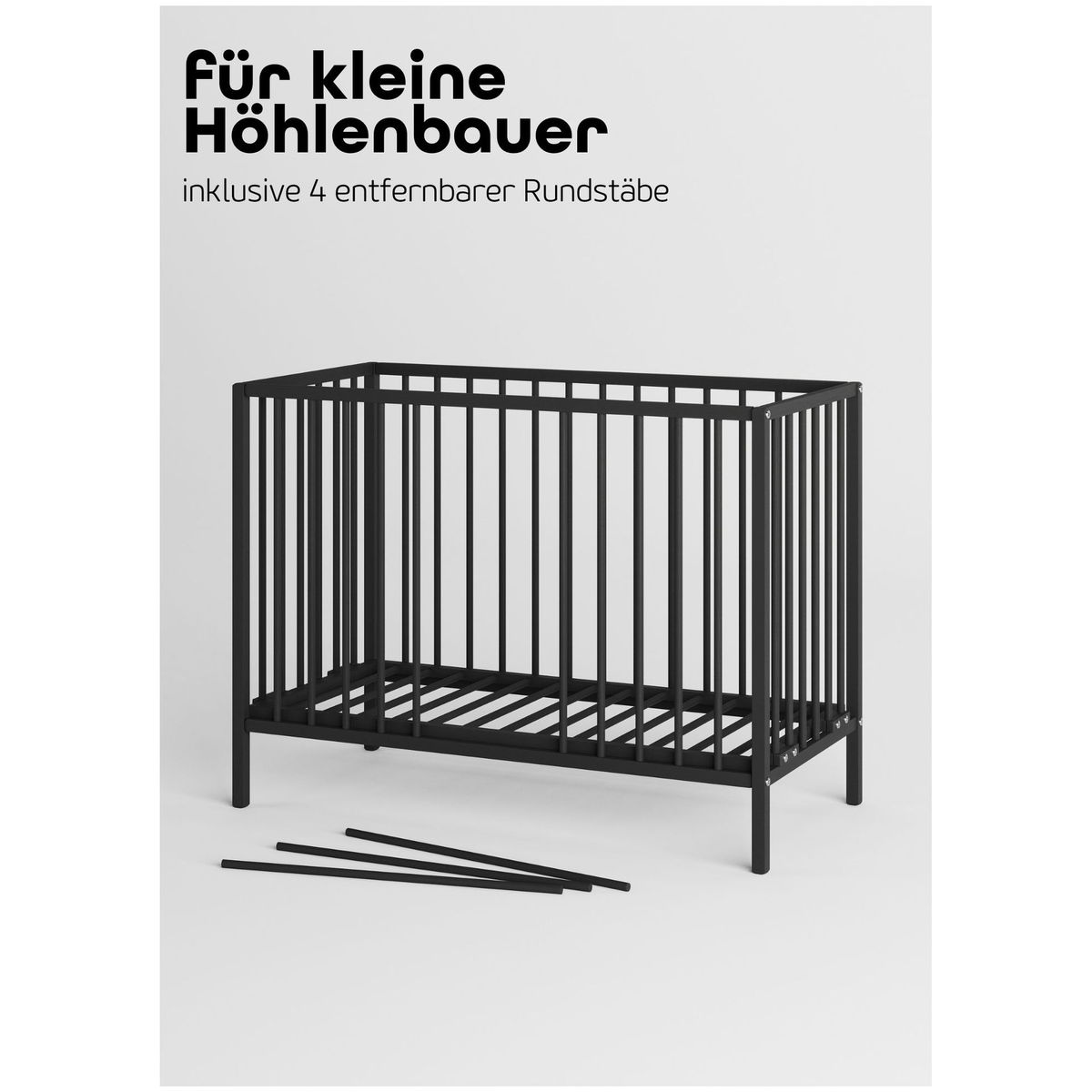 SÄMANNSÄMANN   Beistellbett Dreamy schwarz