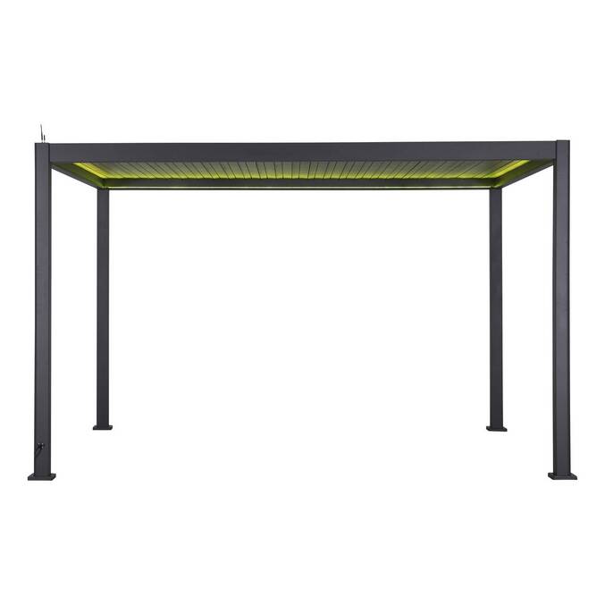 Pergola électrique bioclimatique autoportante EVORA Graphite