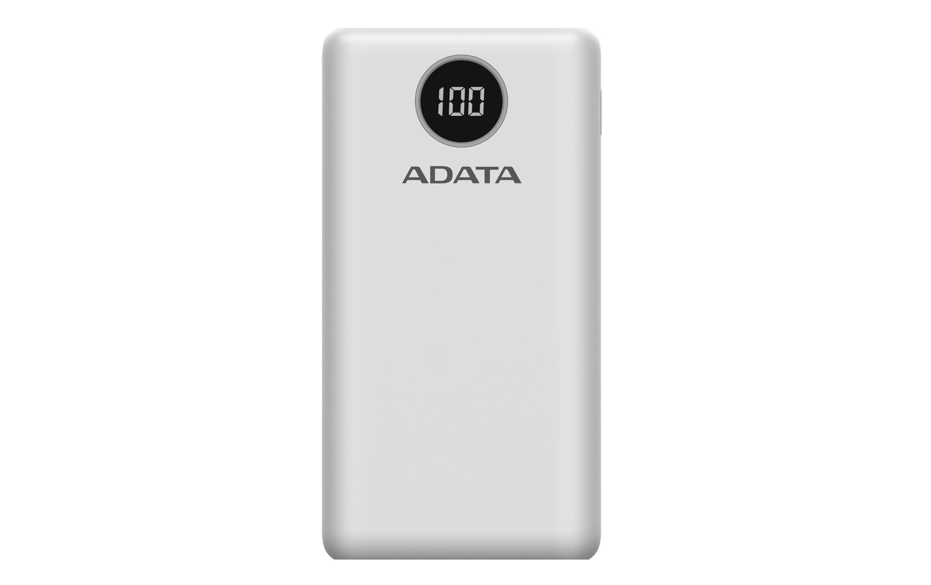 Powerbank P20000QCD (20000 mAh, USB-A, USB-C, Display)Powerbank mit hoher Kapazität, modernen Schnellladeanschlüssen und Digital-Display