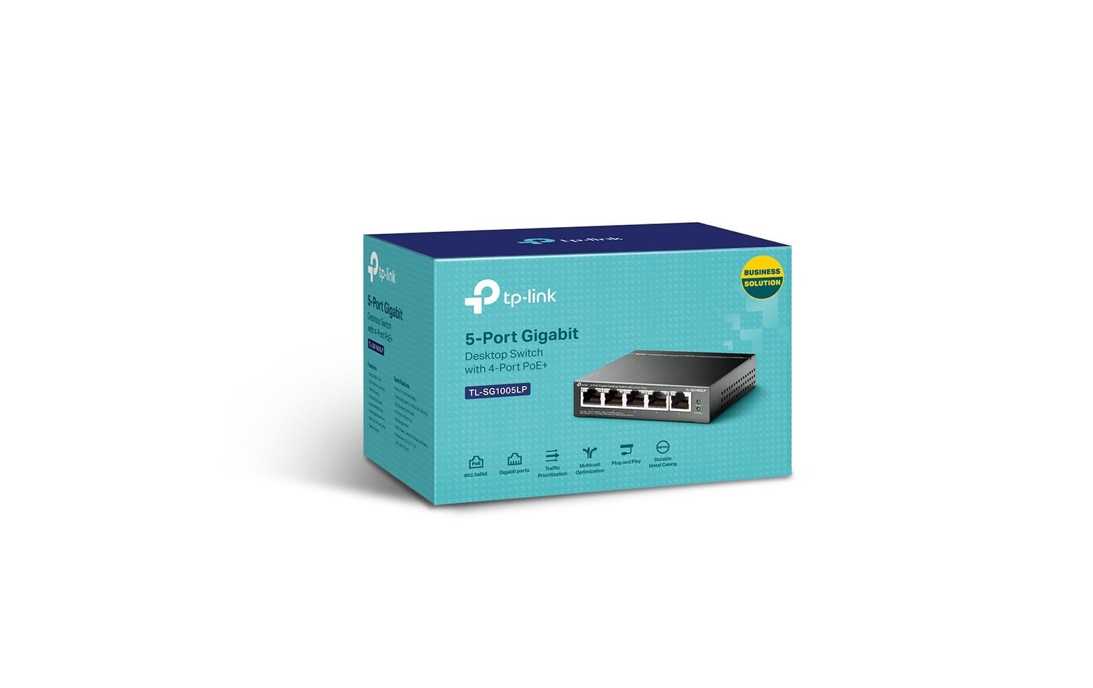 PoE+ Switch TL-SG1005LP 5 Port5-Port-Gigabit-Desktop-Switch mit 4-Port-PoE+