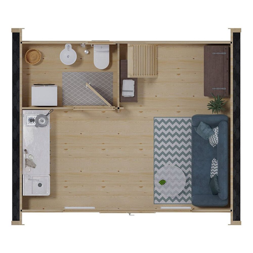 HYTTE JM STUGOR TIPI TRETYKKELSE 44MM 20M²