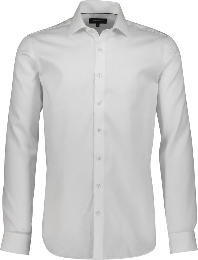 Lindbergh Plain fine twill shirt LS White