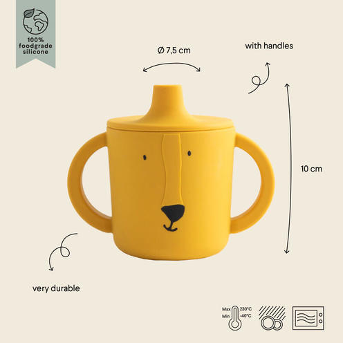 Tasse d'apprentissage en silicone Mr. Lion - Jaune - TRIXIE