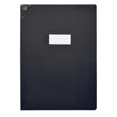 Oxford Strong Line - Protège cahier sans rabat - 24 x 32 cm - noir opaque