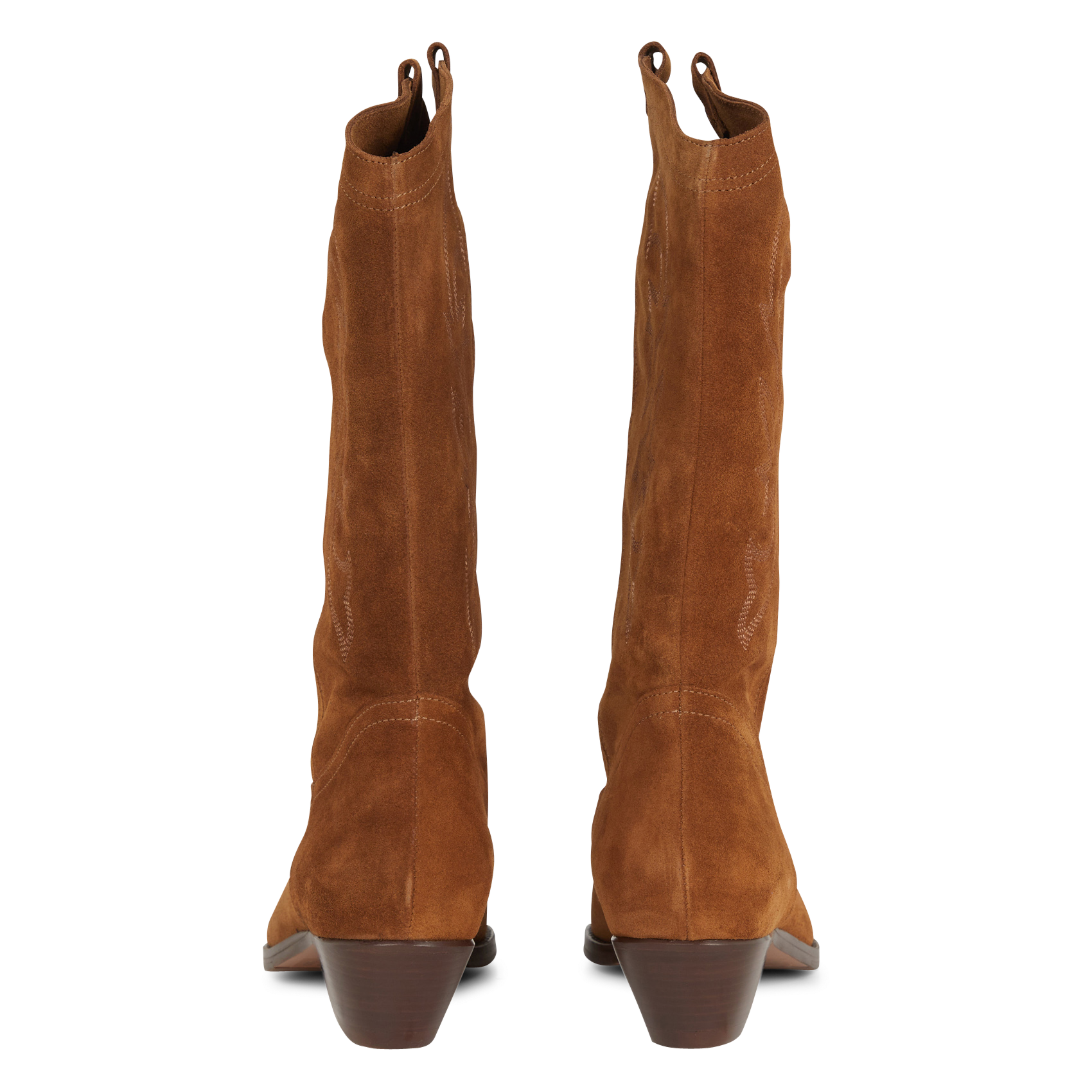 CLAURYS - Bottines à broderies en cuir| Marron