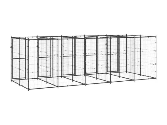 Chenil extérieur cage enclos 550 x 220 x 180 cm 02_0000378
