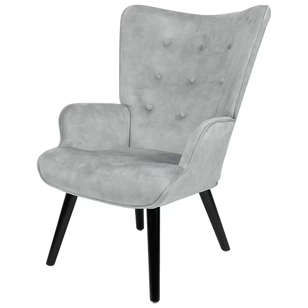 Sessel Luke hellgrau,schwarz