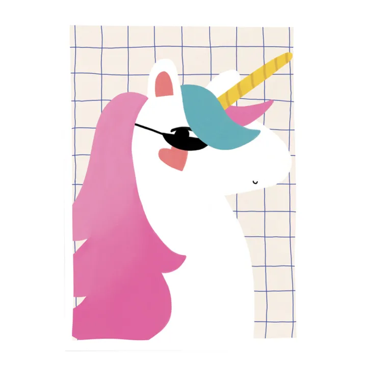 Taxi Brousse Affiche Licorne | Rose