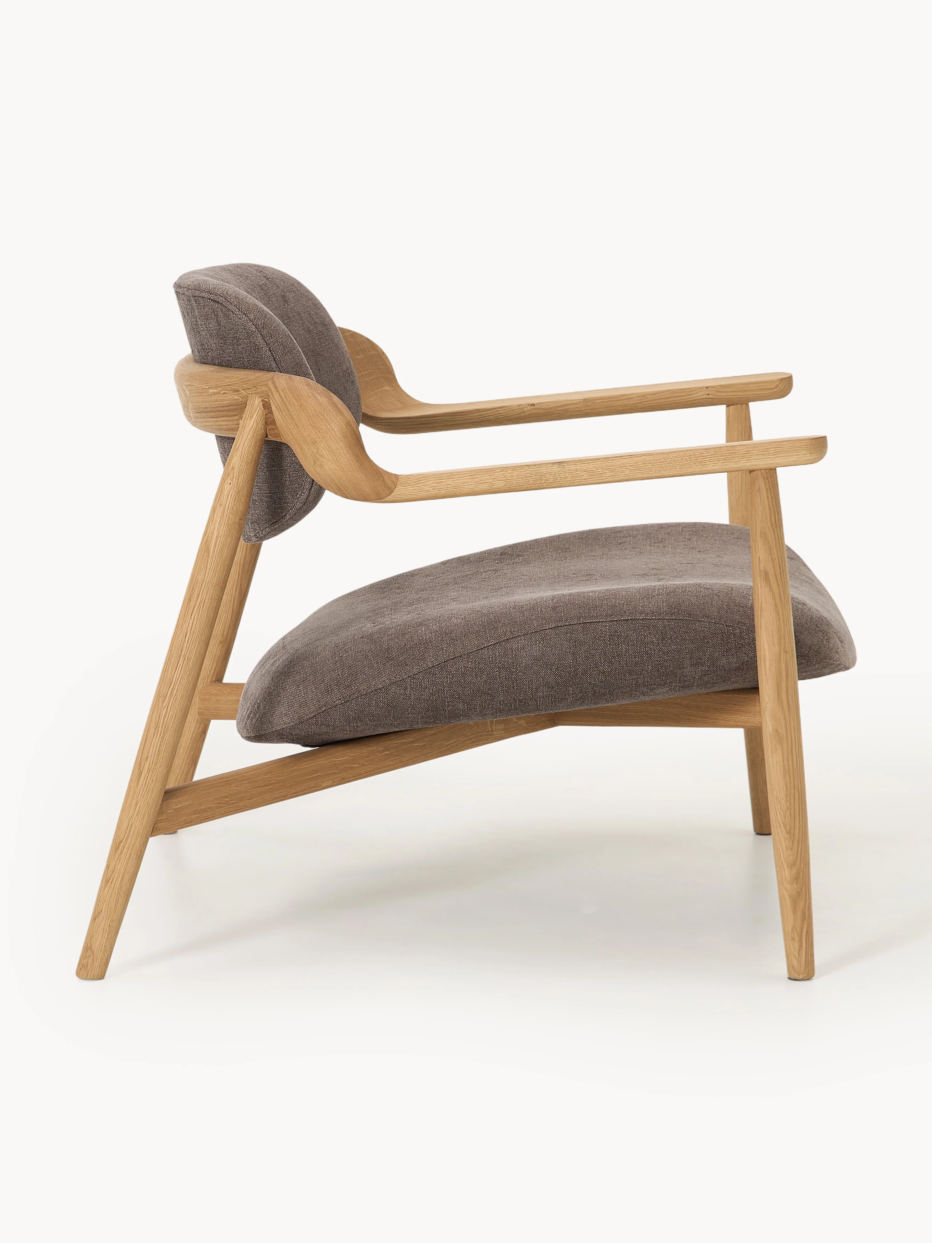 Loungefauteuil Rae van eikenhout