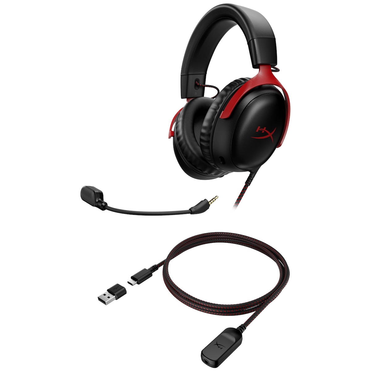 HyperX Cloud III gaming headset (sort/rød)