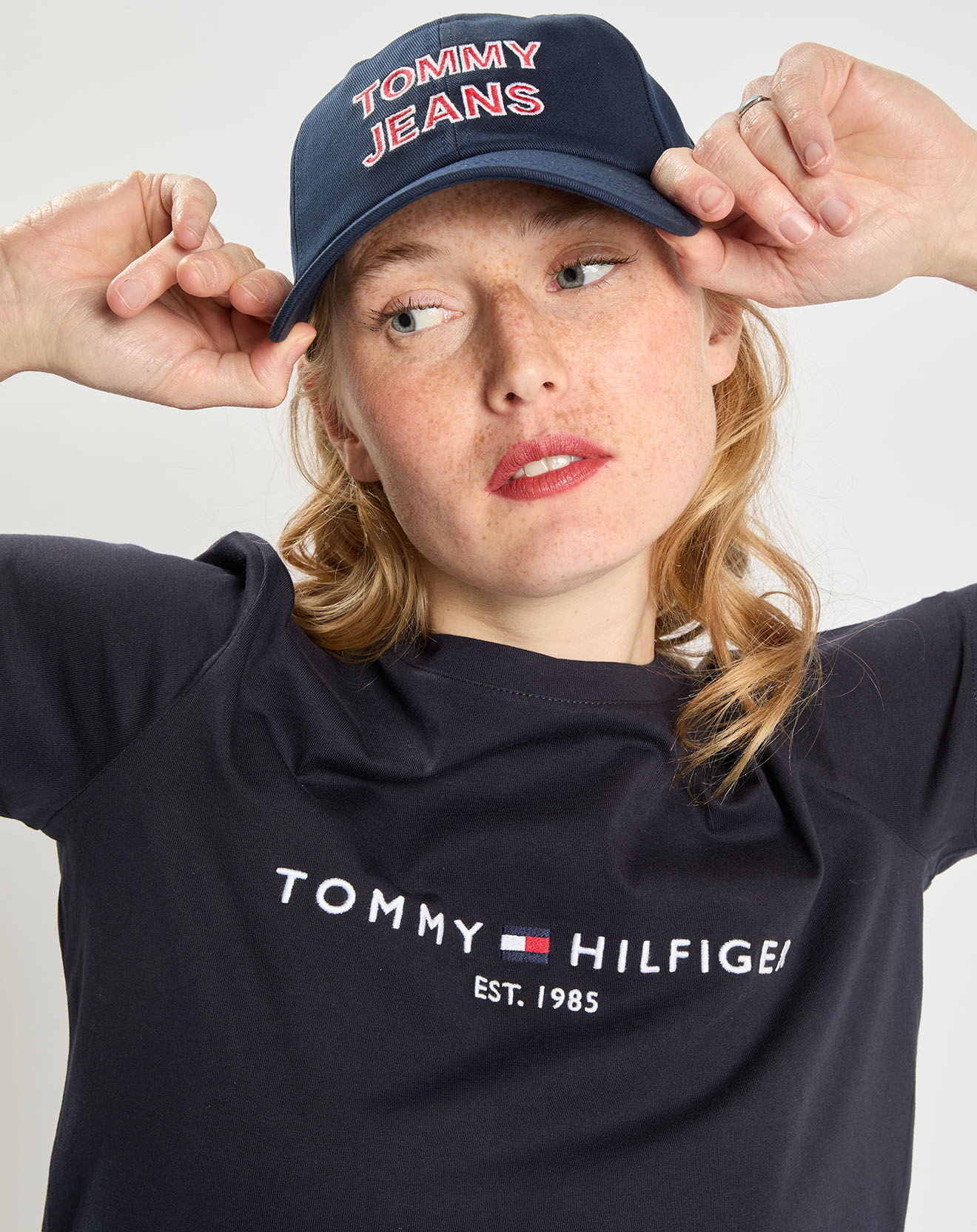 Tommy Jeans Casquette Gros Logo bleu marine