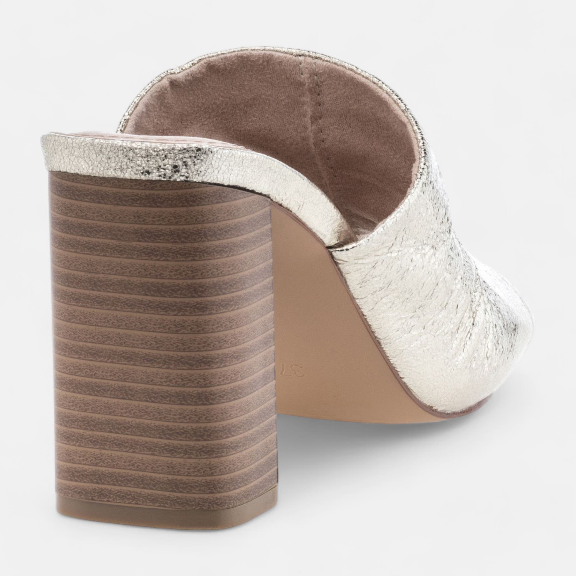 Mules à talon Femme or